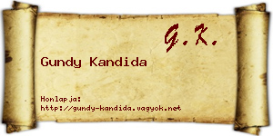 Gundy Kandida névjegykártya